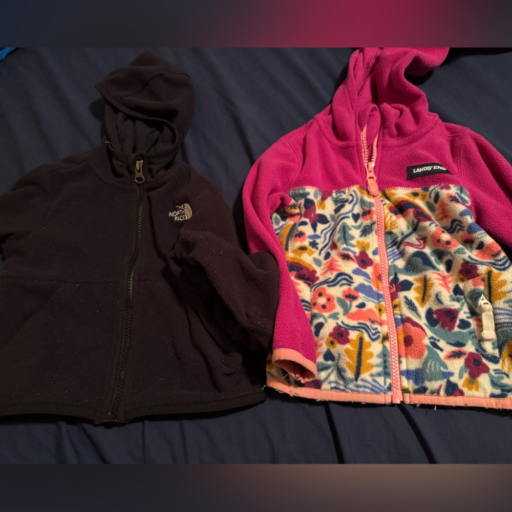 Pink and Black Fleece Jackets